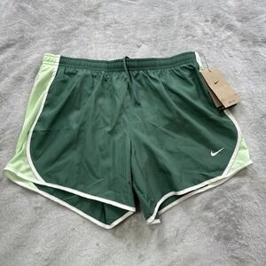 Nike Tempo Dri-Fit Running Shorts Kids Girls Size XL Green Frost White NEW